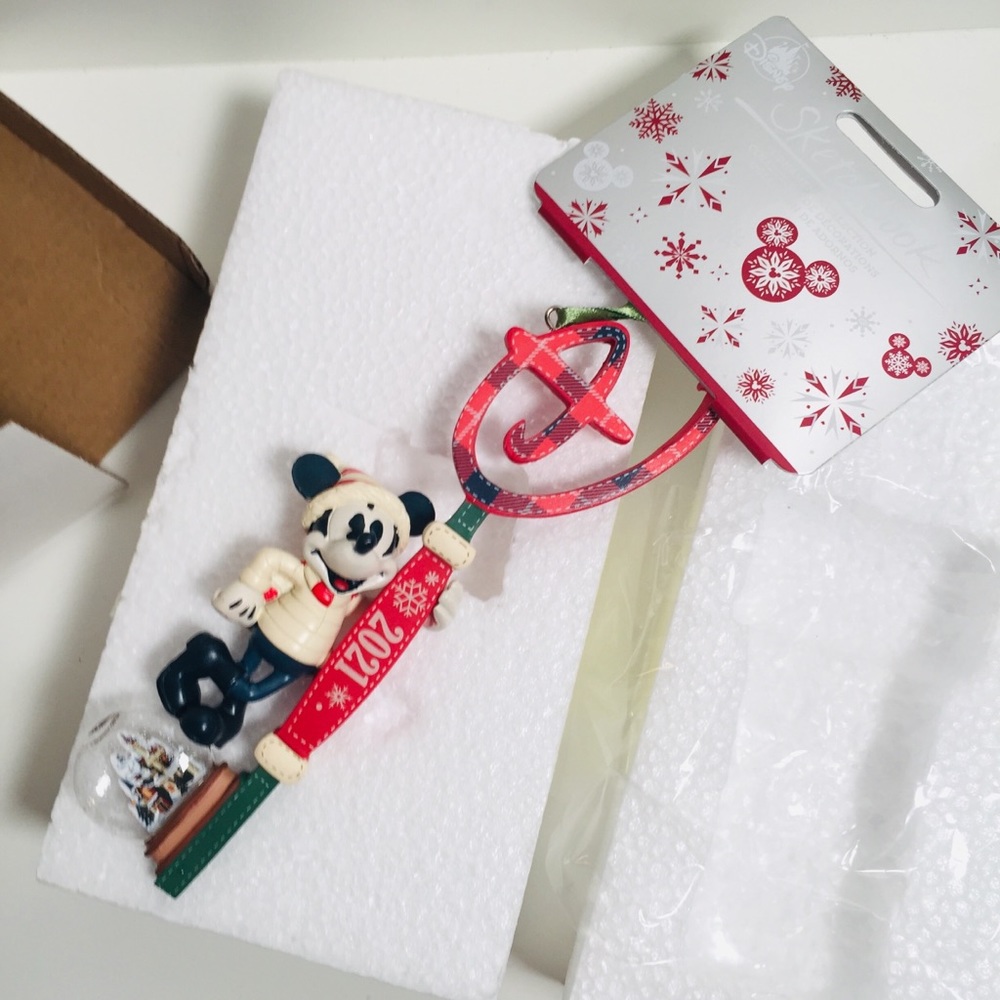 Mickey Mouse Christmas Holiday 2021 Sketchbook Disney Key Hanging Ornament